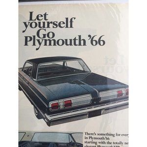 1966 Plymouth VIP Vinyl Roof 11x14 Vintage Advertisement Print Car Ad Elegant
